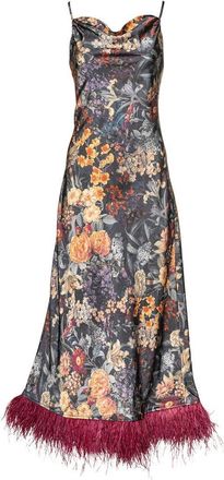 VASILIKI Mila Botanica Silky Feather Dress in Botanical Floral at Nordstrom, Size X-Small