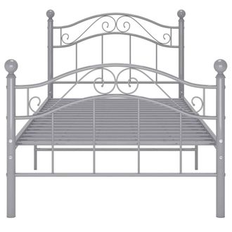Berkfield Home Comfortable Bed Frame Grey Metal 90x200 cm