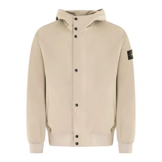 Stone Island Zachte shelljas in beige - Heren - Zomerjassen - Beige - S - Jassen