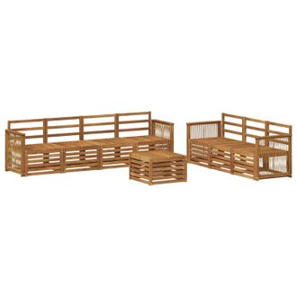 vidaXL Set Divani 8 Pz Legno Di Acacia Massello Vidaxl