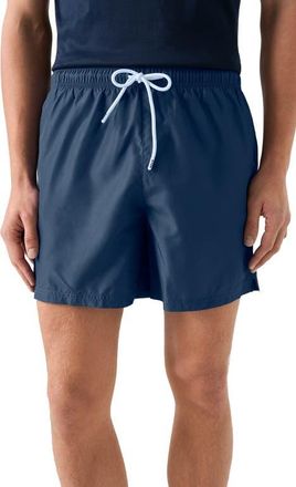Eton Solid Swim Trunks in Dark Blue at Nordstrom, Size Xx-Large