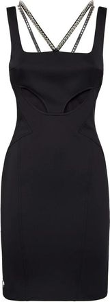 Philipp Plein Short Dress Studs - Dames - Feestkleedjes - Zwart - L - Katoen - Kleedjes