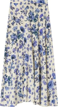 Isabel Marant x Sakura rok met bloemenprint en split - Beige
