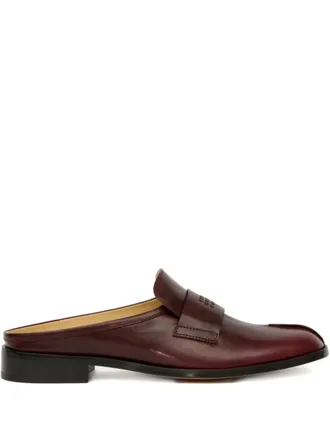 Maison Margiela leather slip-on mules - men - Calf Leather/Calf Leather/Calf Leather - 43.5 - Brown
