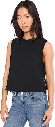 Varley Shea Crop Tank Top Womens Clothing Black : XXS, Elastane/Polyester/Viscose