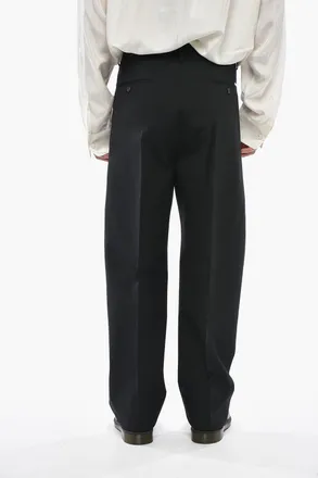 Dsquared2 Pantaloni in Lana Vergine Stretch con Zip Laterale Dsquared2