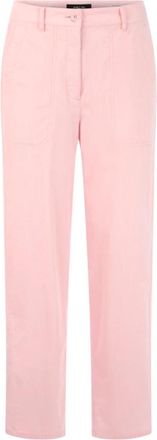 Marc Cain Ruma Cord Broek - Dames - Wijde Broeken - Roze - L - Katoen - Broeken