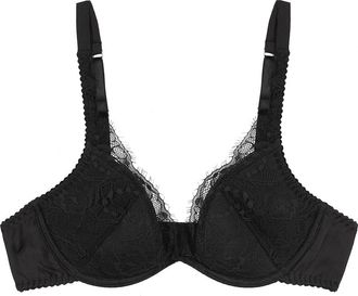 Fleur Of England Fleur OF England Signature Silk-blend Plunge bra - Black - 32DD