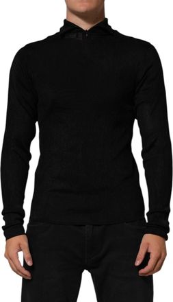 Dolce & Gabbana Mens Viscose Turtleneck Black Nylon