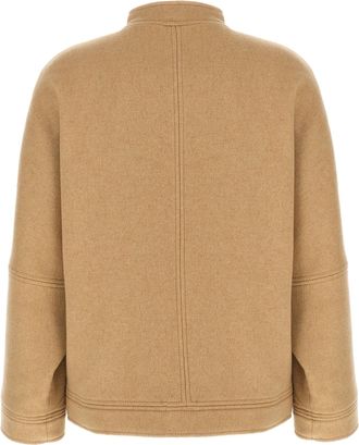 Max Mara Womens Beige Cashmere Bomber Clothing
