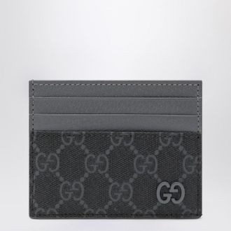 Gucci GG card holder with grey trims