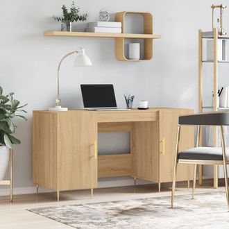 vidaXL Escritorio Madera De Ingenier&iacute;a Roble Sonoma 140x50x75 Cm Vidaxl