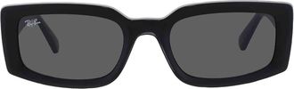 Ray-Ban Ray Ban Kiliane Bio Based Dark Grey Rectangular Unisex Sunglasses RB4395 667787 54