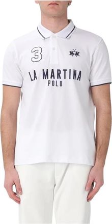 La Martina T-shirts en Polos Wit - Heren - Polos - Wit - M - Katoen - Tops