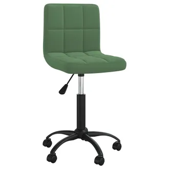 vidaXL Silla De Comedor Giratoria De Terciopelo Verde Oscuro Vidaxl