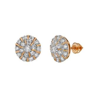 LuvMyJewelry Hadrianus 10K Gold Diamond Unisex Earrings - 1.37 Cts in 10K Rose Gold at Nordstrom