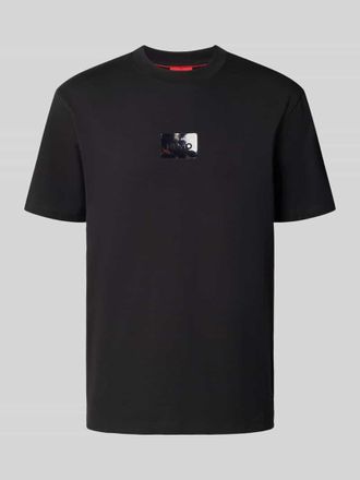 HUGO BOSS Regular Fit T-Shirt aus reiner Baumwolle Modell DUMEON in Black, Gr&ouml;&szlig;e XXL