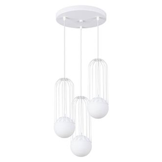 Sollux Lighting Modern Pendant Lamp 115x34x34cm 3xLight in White | Size: 115 x 34 x 34 cm
