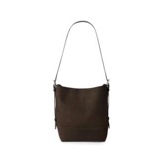 Christophe Lemaire Small Belted Tote Bag In Alpaca Nubuck