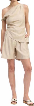 En Saison Selma Pleated Short In Natural