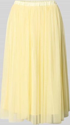 Lace & Beads Midirock in Falten-Optik in GELB, Gr&ouml;&szlig;e XXS