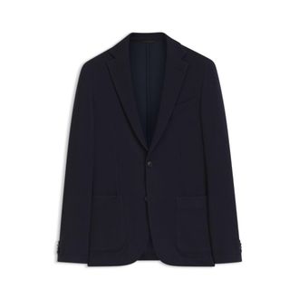 BOSS Slim-fit blazer in micro-patterned stretch jersey