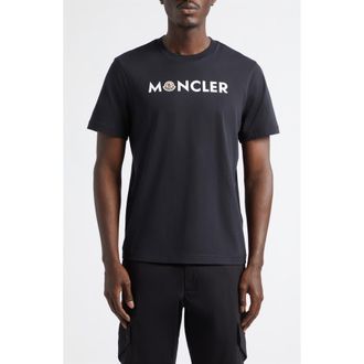 Moncler Logo Patch Graphic T-Shirt in Dark Navy Blue at Nordstrom, Size Xxx-Large