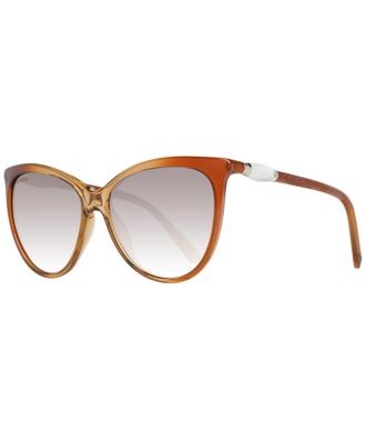 Swarovski Cat Eye Womens Light Brown Transparent Gradient Sunglasses - One Size