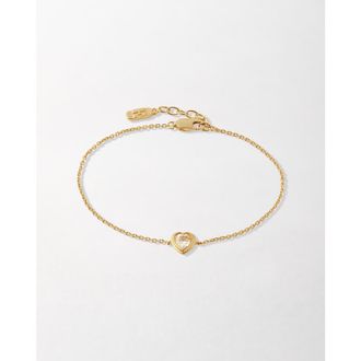 Edge of Ember Heart White Sapphire Bracelet at Nordstrom, Size 7.5