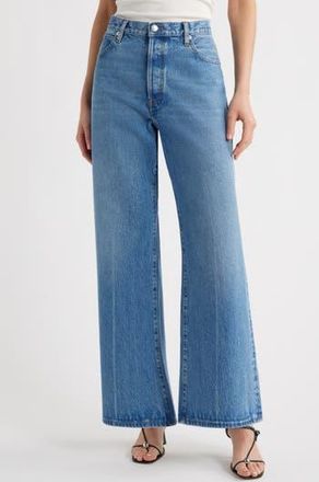 Frame Denim The Pixie Super High Waist Loose Wide Leg Jeans in Rundown at Nordstrom Rack, Size 32P