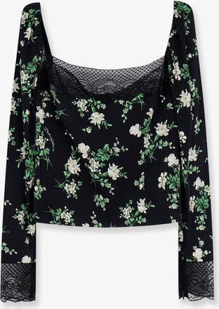 Dolce & Gabbana Top in misto seta con stampa floreale - DOLCE & GABBANA - gender_Woman