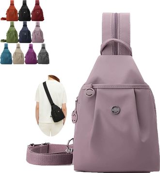 Generic 2026 Premium 3 in 1 Anti-Theft Travel Tote Bag Fashion Oxford Cloth Casual Backpack Women Messenger Sling Crossbody Chest Bag (Pink)