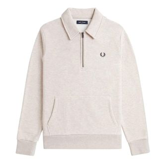 Fred Perry Half Zip Porridge Marl Pullover Sweater