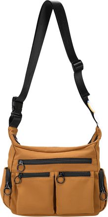 Generic Cymwer Nylon Multi-pocket Shoulder Bags Large Crossbody Bag for Women Men Daily(Orange) (Orange)