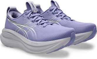 Asics Laufschuh ASICS GEL-NIMBUS 28, Damen, Gr. 39,5, blaubell, wei&szlig;, Synthetik, Schuhe Laufschuh