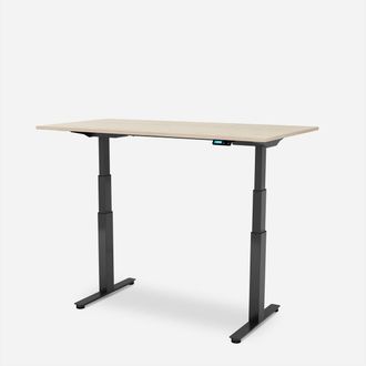 Jelmoli-Shop »WRK21 Schreibtisch Work 160 x 80 cm, Höhenverstellbar, Mandal Ahorn / Schwarz« ()