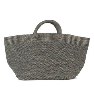 Ibeliv Vanilla Tote Bag In Gray Raffia