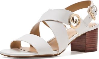 Michael Kors Vera Flex Mid Sandal Womens Sandals Optic White : 7.5 M, Leather
