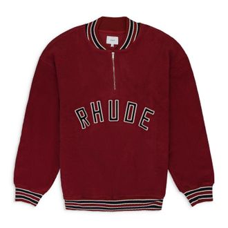 Rhude Vintage Red Varsity Quarter-Zip