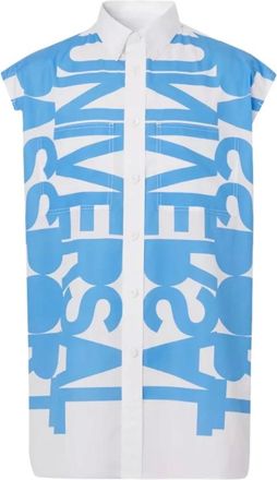 Burberry Camicia Senza Maniche Universal Passport - - Blouses & Shirts - Donna - Blu - M