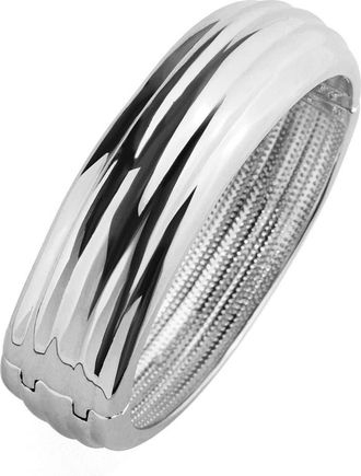 BaubleBar Odessa Hinge Bangle in Silver at Nordstrom