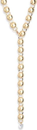 Nordstrom Rack Cubic Zirconia Y-Necklace in Clear- Gold at Nordstrom Rack