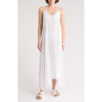 Nordstrom Rack Textured Flowy Cover-Up Dress in White at Nordstrom Rack, Size Large
