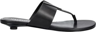Valentino Resort Sandal - Dames - Muiltjes - Zwart - 38 EU - Leer - Schoenen