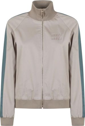 Miu Miu Hoodies & sweatvesten, Dames, Groen, S, Katoen, Old Twill Jacket