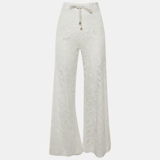 Roberto Cavalli White Lace Cover Up Pants