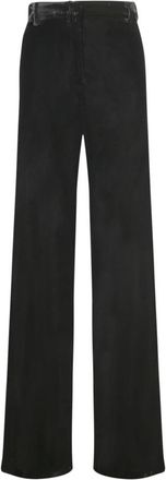 Blanca Vita Zwarte Broek voor Vrouwen - Dames - Wijde Broeken - Zwart - M - Broeken