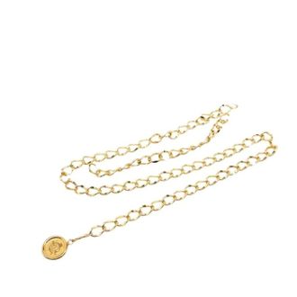 Chanel Pre-owned Belts, female, Yellow, Size: ONE SIZE Pre-owned Medallion Chain-link Belt
