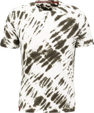 Alpha Industries T-Shirt ALPHA INDUSTRIES Tie Dye T-Shirt, Herren, Gr. S, gr&uuml;n (schwarz olive), Obermaterial: 100% Baumwolle, Shirts T-Shirt