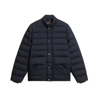 Woolrich Bering Donsjack - Heren - Jassen - Blauw - Maat: M Leer